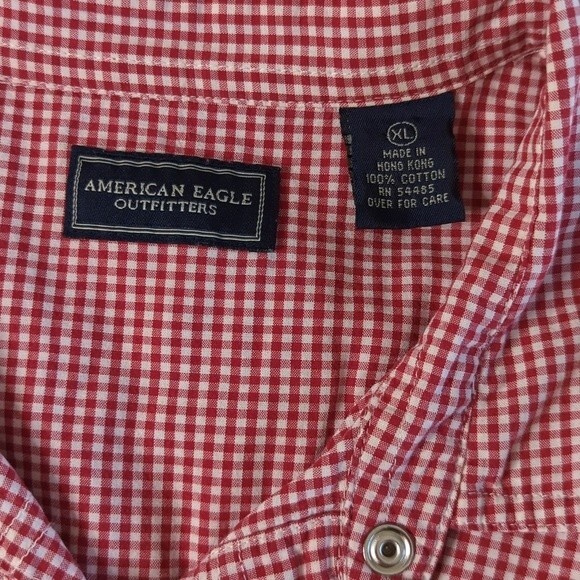 American Eagle Outfitters checkered red and white blouse size XL - Picture 5 of 9
